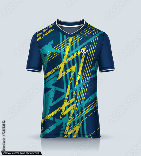 Sports jersey and t-shirt template sports jersey design vector. Sports design for football, racing, gaming jersey. Vector.