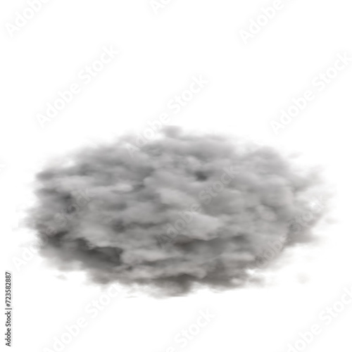 Realistic white clouds smoke effect illustration 3d rendering 