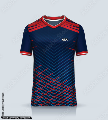 Sports jersey and t-shirt template sports jersey design vector. Sports design for football, racing, gaming jersey. Vector.