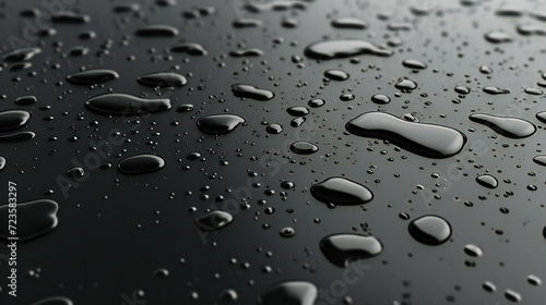Raindrops on a Car Window, Creating a Wet and Shiny Surface, Perfect for Weather and Automotive Concepts