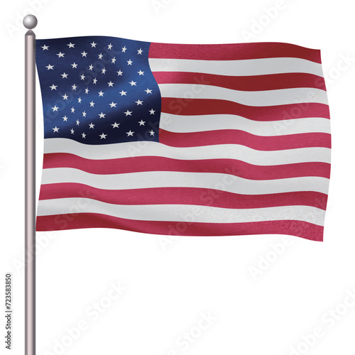 アメリカ　国　旗　ポール　アイコン