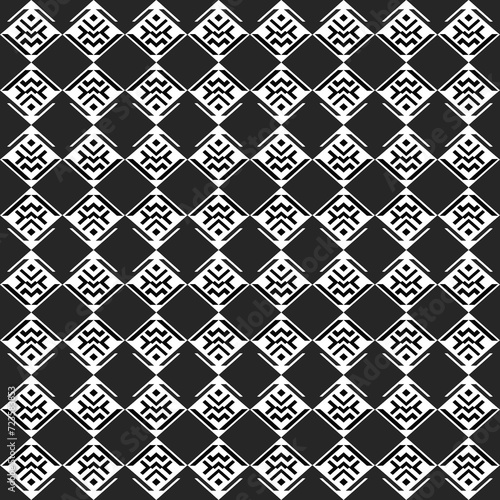 Seamless vector pattern. Modern geometrical texture with regularly repeating geometrical figures. Monochrome background with regularly repeating geometrical figures. Simple design.
