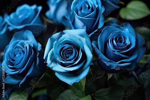 The Beauty of Blue Roses