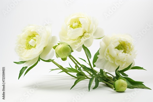 Bunch of white flowers with green stems