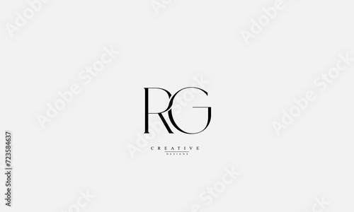 Alphabet letters Initials Monogram logo RG GR R G