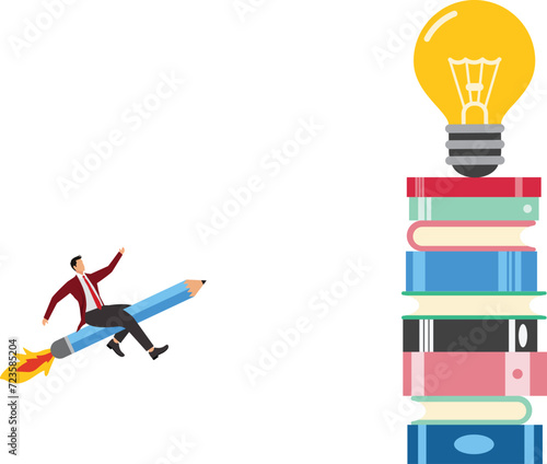 Conquering adversity, Steep,Learning,Education, Businessman