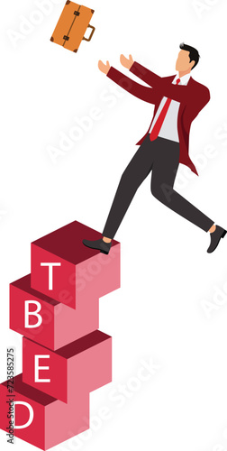 Debt, Bankruptcy, Block Shape, Business, Business Person, Businessman,