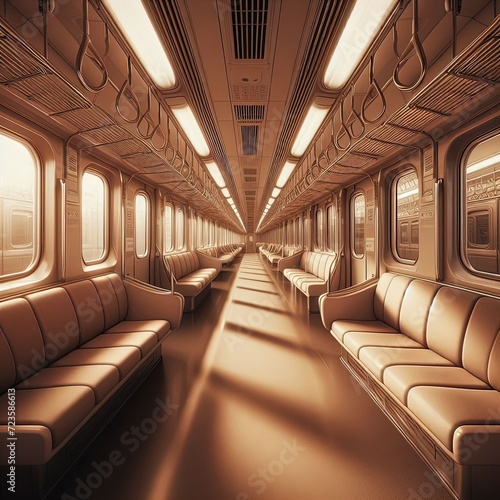 interior of a subway train