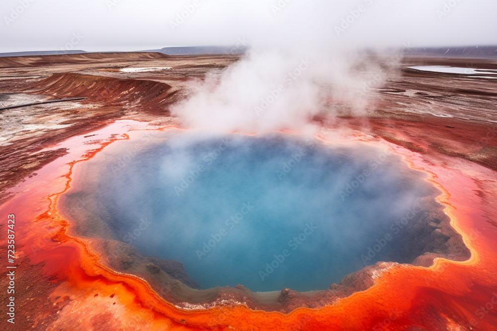 realistics geyser in Iceland represents captivating combination of ...