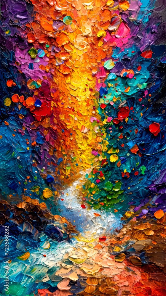 Abstract multicolored background of oil paints on canvas. Abstract multicolored background of oil paints on canvas.