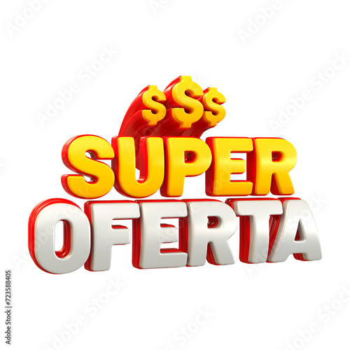 Special offers for Brazilian campaign 3d rendering super ofertas 