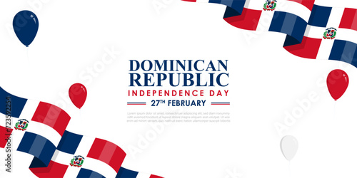 Vector illustration of Dominican Republic Independence Day social media feed template