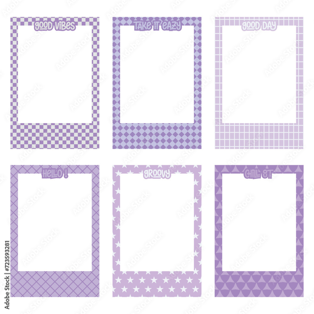 cute abstract photocard collection, frames, poster, background vector cute abstract photocard collection, frames, poster, background vector