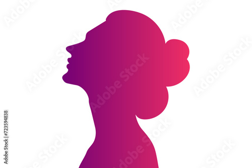 happy womens day woman side view silhouette vector