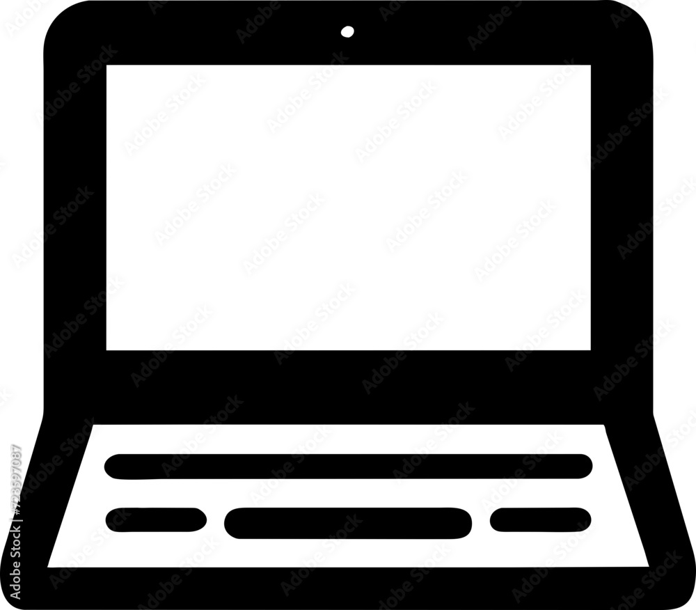 computer icon, computer icon SVG, notebook vector image, computer flat icon