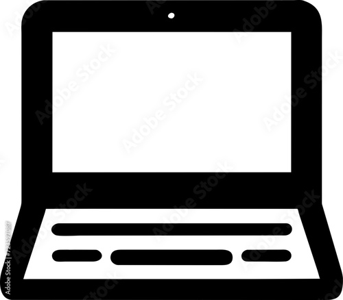 computer icon, computer icon SVG, notebook vector image, computer flat icon