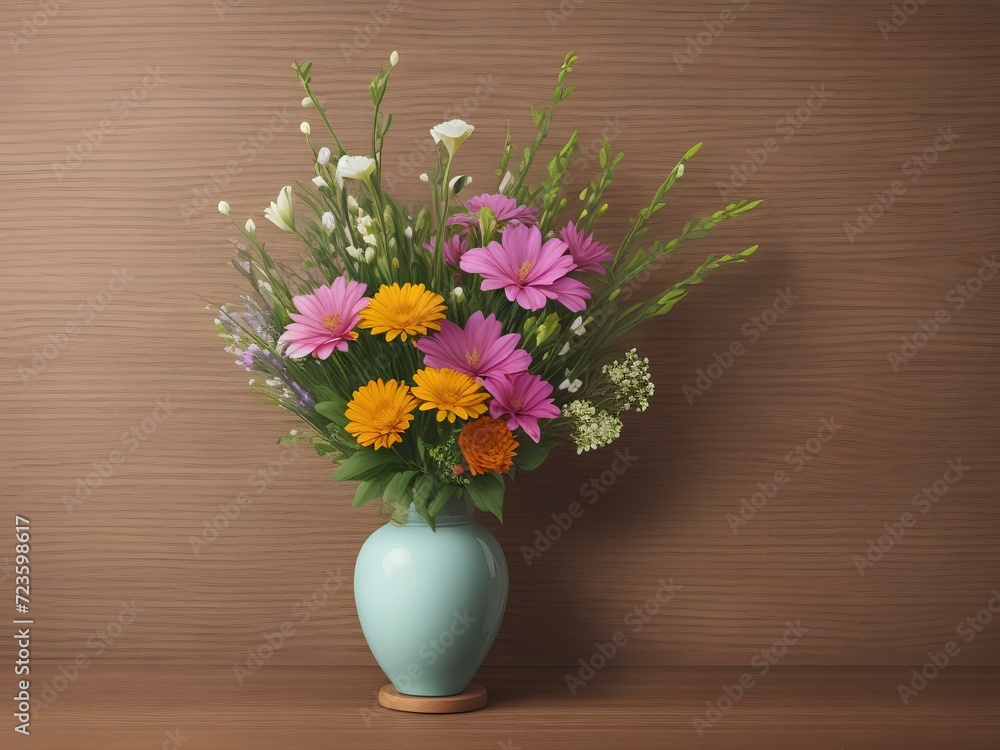 custom made wallpaper toronto digitalbouquet of flowers, Generative AI