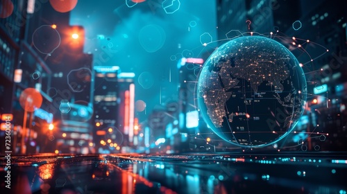 Global Connectivity: Uniting Through Technology: globe, wireless © MAY