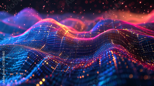Vibrant and dynamic 3D render showcasing abstract energy in a visually captivating manner. Experience the powerful fusion of colors and light, as vibrant streaks converge to create an awe-in