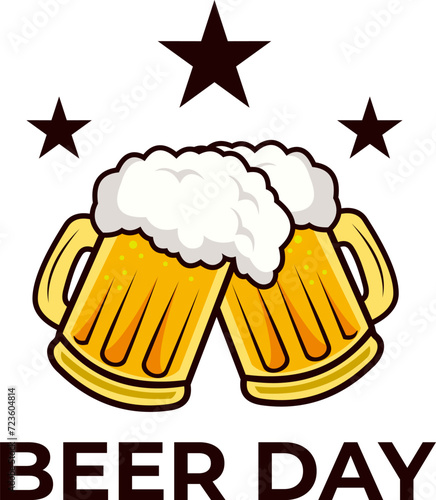 Oktoberfest. International beer day. Retro poster, flyer, banner.