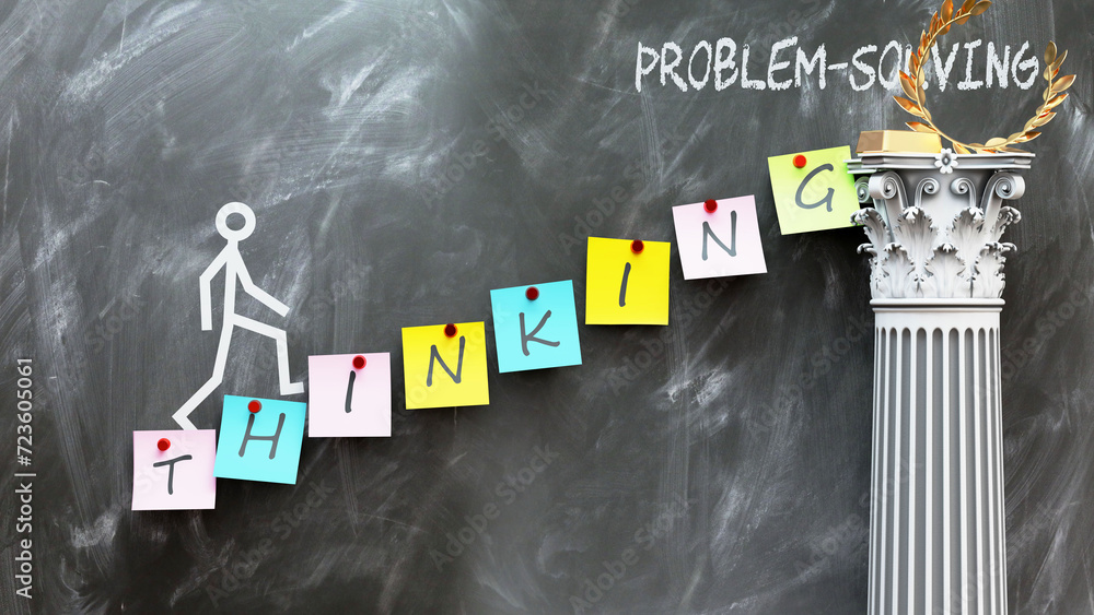 Thinking leads to Problem-Solving - a metaphor showing how thinking ...