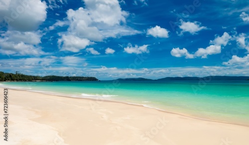 clean tropical beach with sky © pankajsingh
