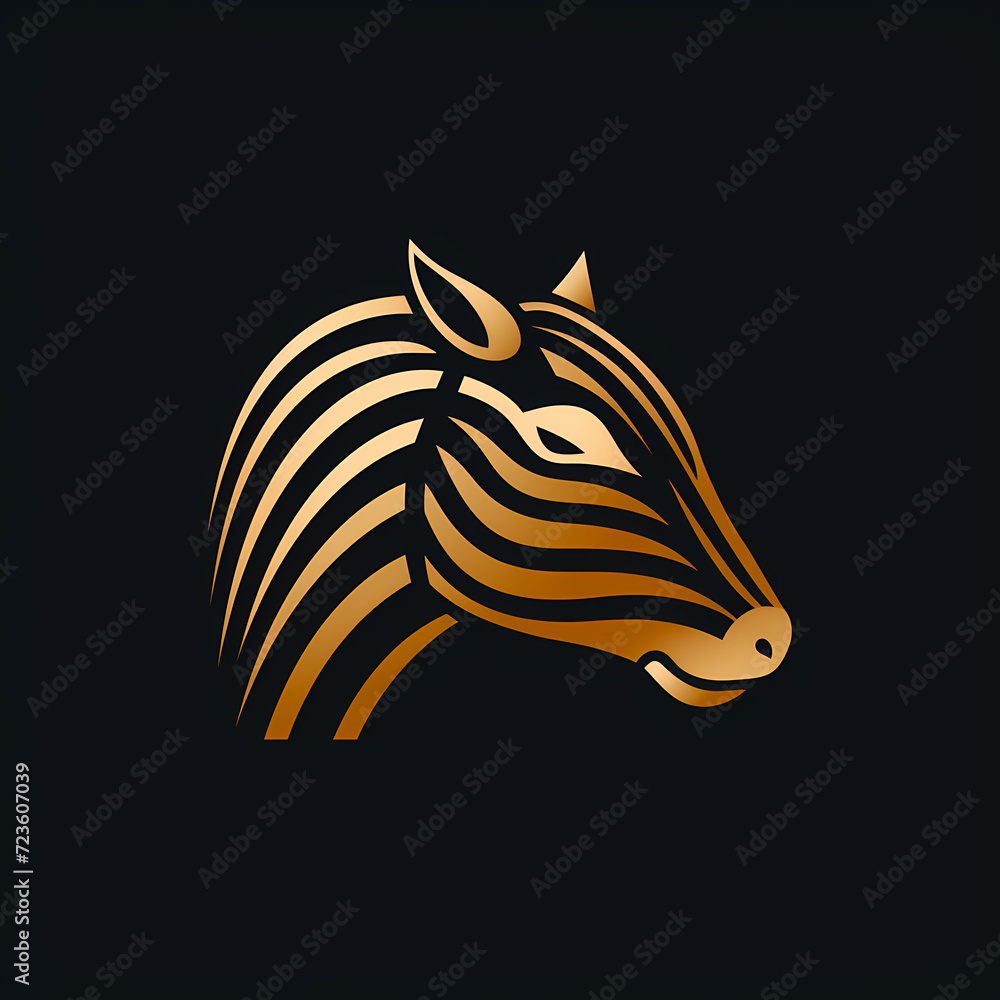 Tapir Minimal Line Art Logo on a Black Background Tapir Minimal Line Art Logo on a Black Background