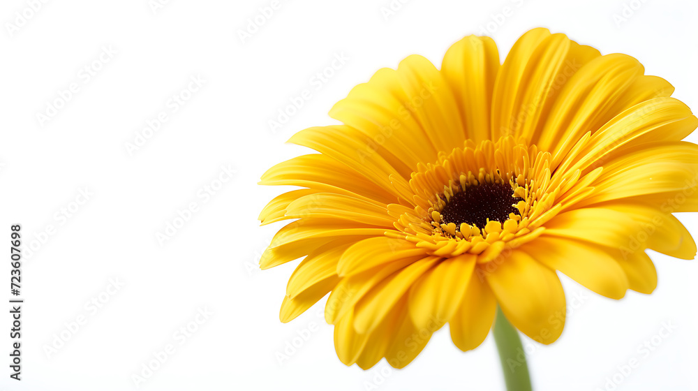 A stunning flower captured in all its vibrant glory against a pure white background. This image brings a sense of beauty and freshness, perfect for illustrating the beauty of nature or addin