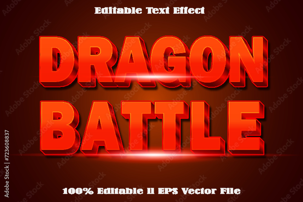 Dragon Battle Editable Text Effect