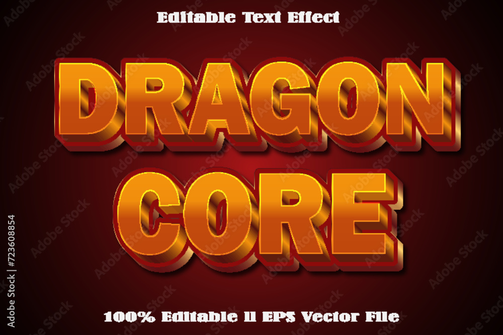 Dragon Core Editable Text Effect
