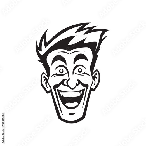 Face of a Person Laughing and Happy Vector Image