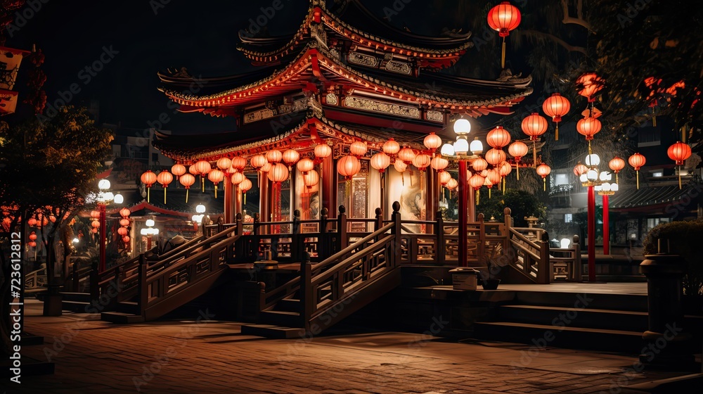 China's Temple of the Dragon King - A Nighttime Visit