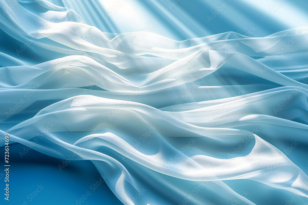 Textured Wave Background: Abstract Blue Silk Pattern with Bright Curves and Soft Elegance Textured Wave Background: Abstract Blue Silk Pattern with Bright Curves and Soft Elegance