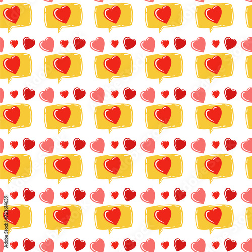 Valentines Day Heart pattern background 