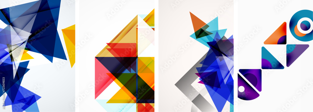 Triangle poster set for wallpaper, business card, cover, poster, banner, brochure, header, website Triangle poster set for wallpaper, business card, cover, poster, banner, brochure, header, website