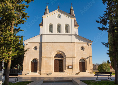 The Roman Catholic Church of St Agnes in Medulin in Istria, north west Croatia. Known as Crkva Sv Agneza in Croatian