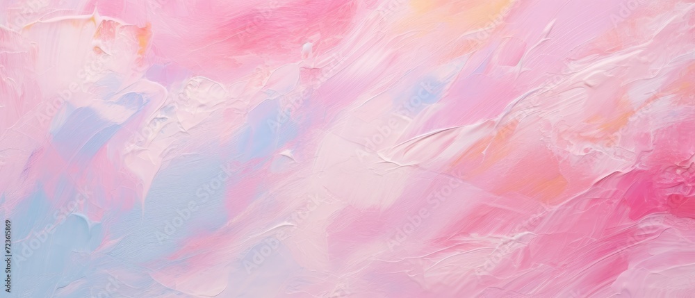 Captivating closeup showcasing an abstract rough art painting texture with soft pastel pink and lively multicolored colors, Ai Generated. Captivating closeup showcasing an abstract rough art painting texture with soft pastel pink and lively multicolored colors, Ai Generated.