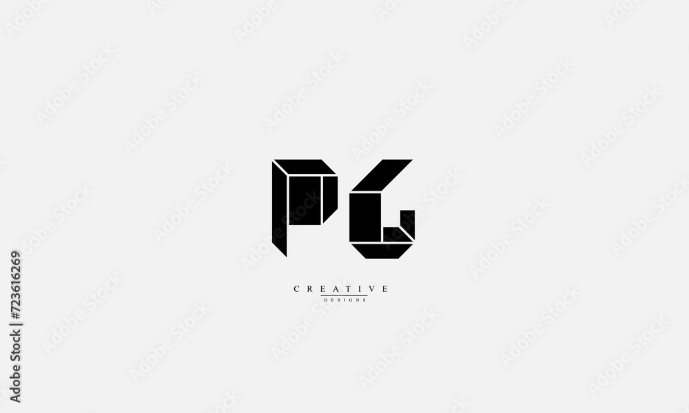 Alphabet letters Initials Monogram logo PG GP P G Alphabet letters Initials Monogram logo PG GP P G