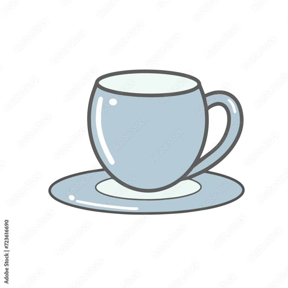 blue cup of tea 
