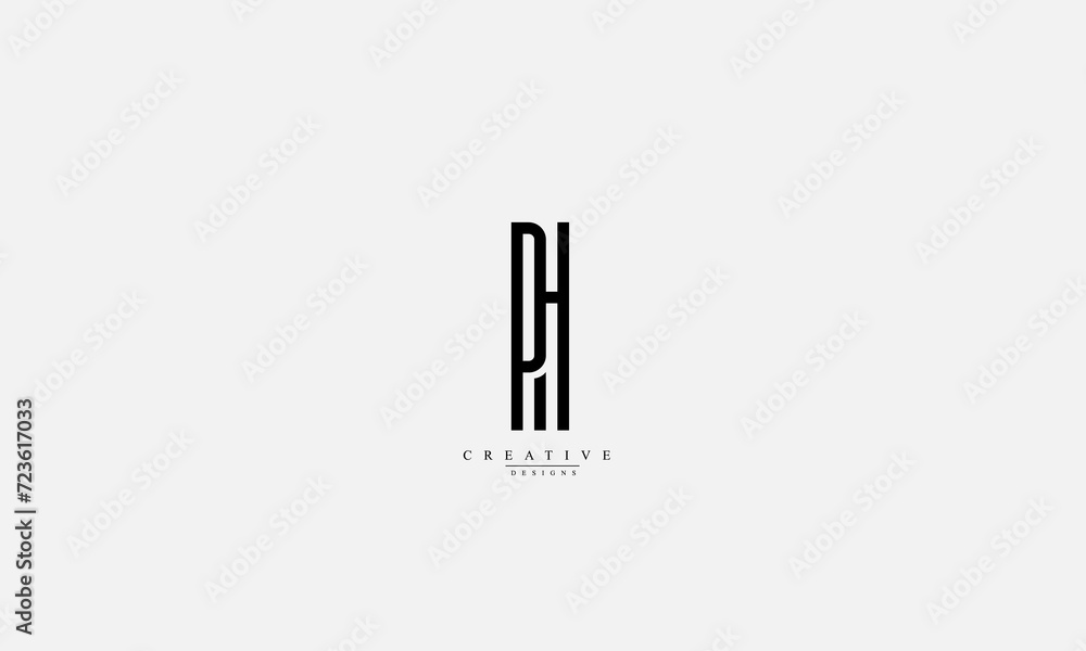 Alphabet letters Initials Monogram logo PH HP P H Alphabet letters Initials Monogram logo PH HP P H