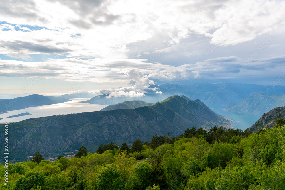 view of Kotor bay in Montenegro