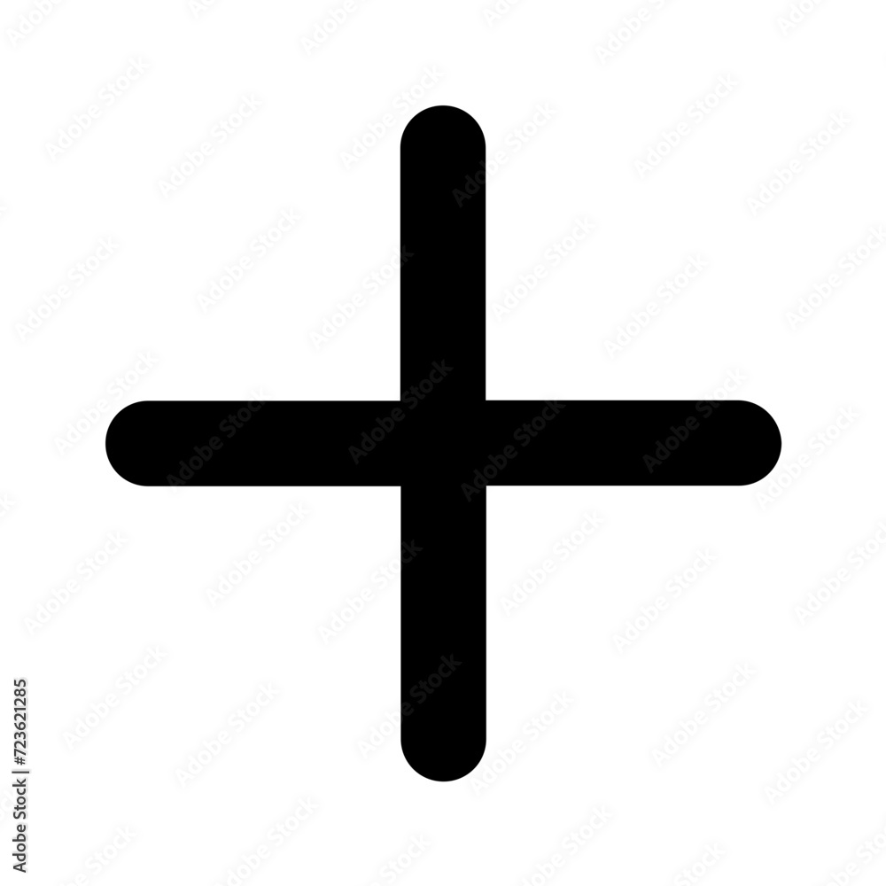Vector solid black icon for Add Vector solid black icon for Add