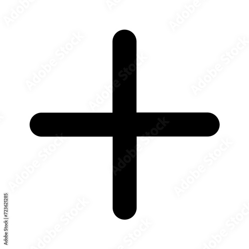 Vector solid black icon for Add