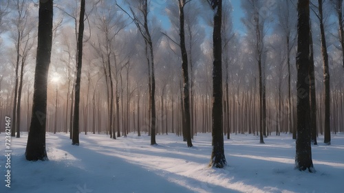 winter forest in the morning © iram