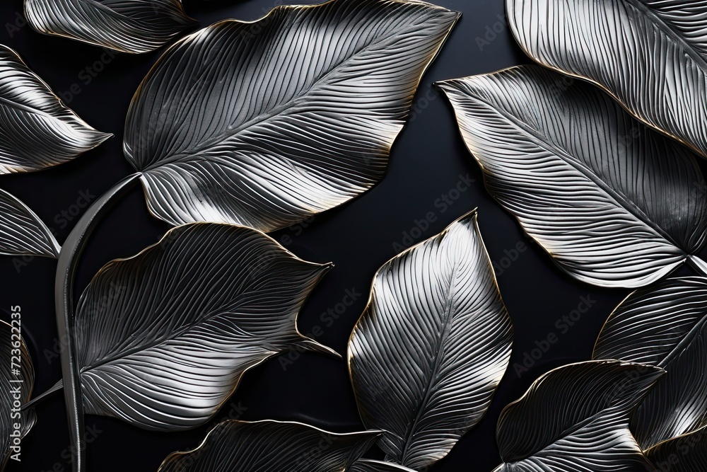 Naklejka premium Aesthetic Autumn Leaves Wall Decoration