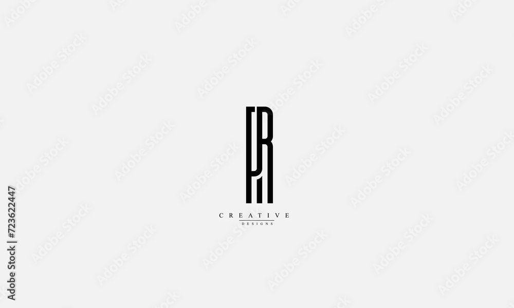 Alphabet letters Initials Monogram logo PR RP P R Alphabet letters Initials Monogram logo PR RP P R