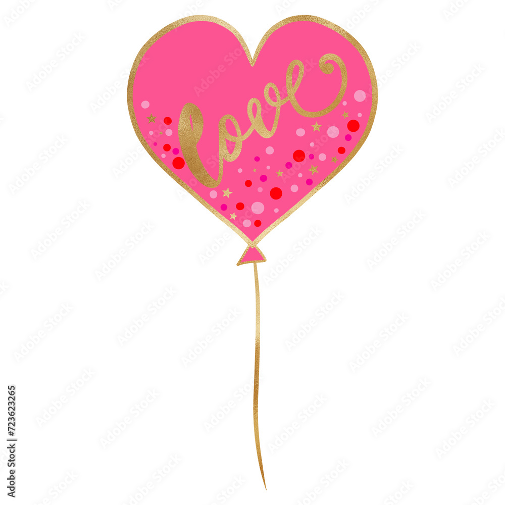 Pink Valentine Heart Shaped Balloon