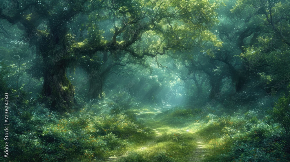 Enchanting Woods: Mystical Forest and Magical Ambiance