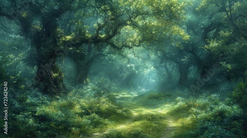 Enchanting Woods: Mystical Forest and Magical Ambiance