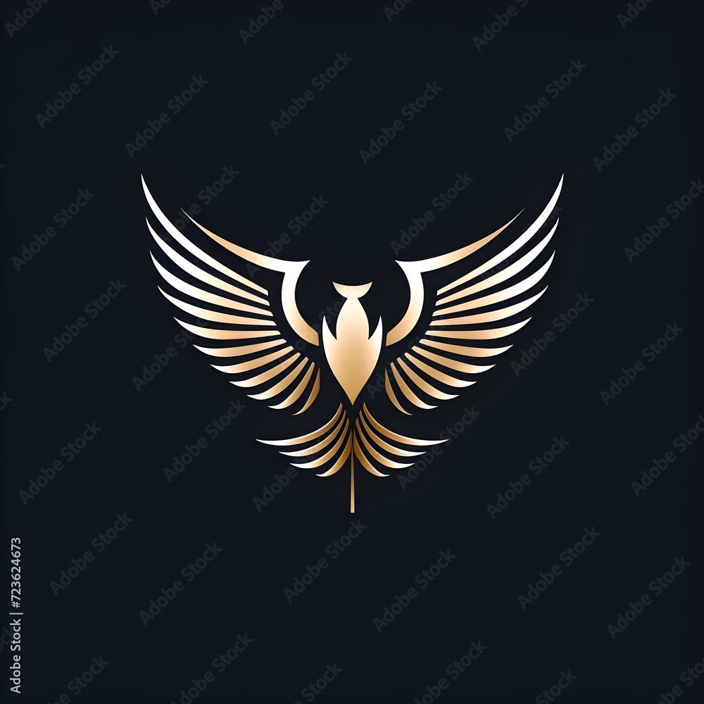 Vector illustration of Luxury Heraldic Geometric Wings of Eagle Logo Design Vector illustration of Luxury Heraldic Geometric Wings of Eagle Logo Design